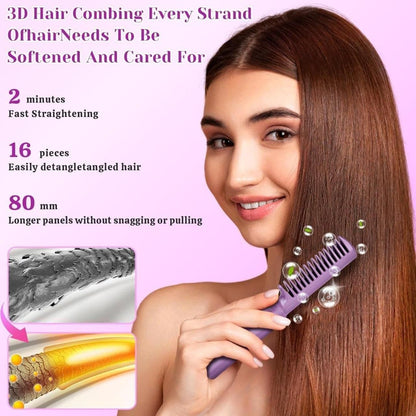 Meneflix Portable Mini Hair Straightener Cordless Rechargeable Mini Adjustable Hair Straightener Hot Comb